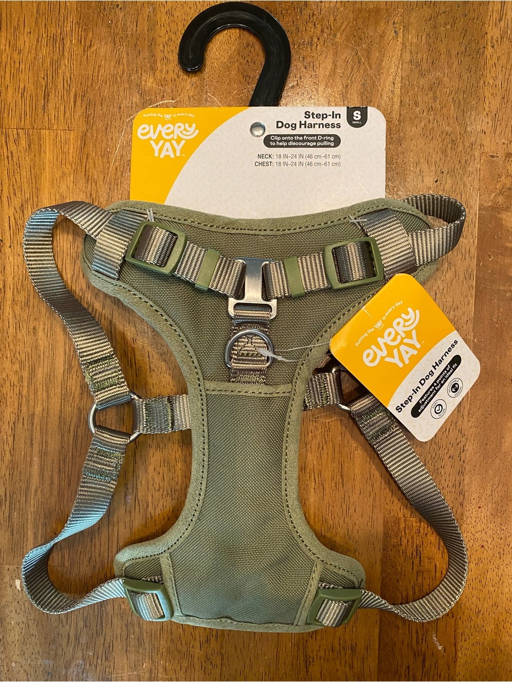 everyYAY Olive Green Step-In Dog Harness - Small NWT